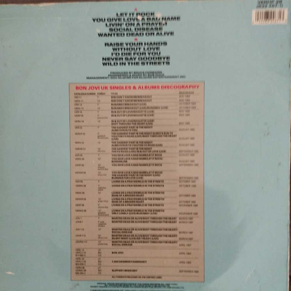 Slippery When Wet - Bon Jovi (12”) music collectible [Barcode 042283246713] - Main Image 2