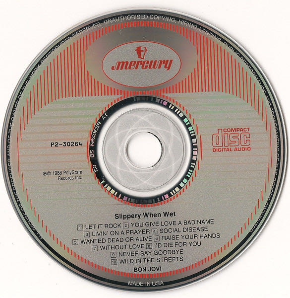 Slippery When Wet - Bon Jovi (CD - 44) music collectible [Barcode 731453802520] - Main Image 3