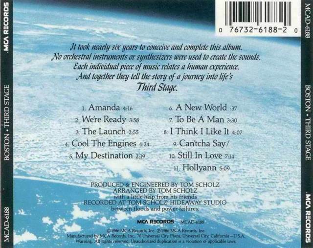 Third Stage - Boston (CD - 36) music collectible [Barcode 4988005546081] - Main Image 2