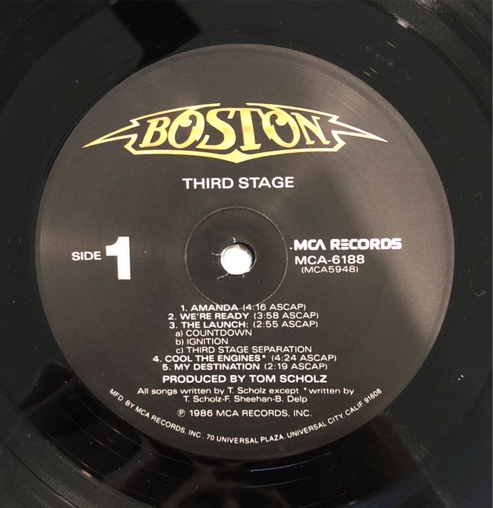 Third Stage - Boston (12” - 36) music collectible - Main Image 3