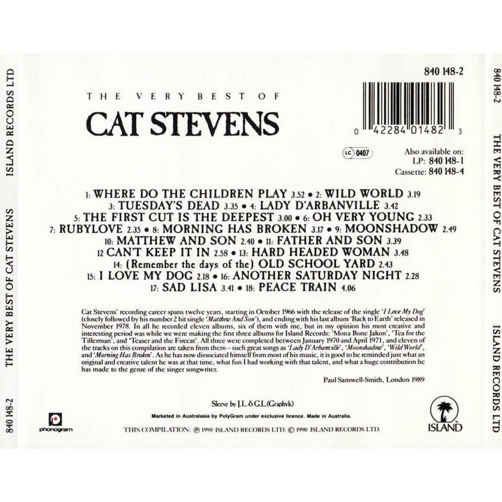 Very Best Of Cat Stevens, The - Cat Stevens (CD - 69) music collectible [Barcode 4007192605293] - Main Image 2