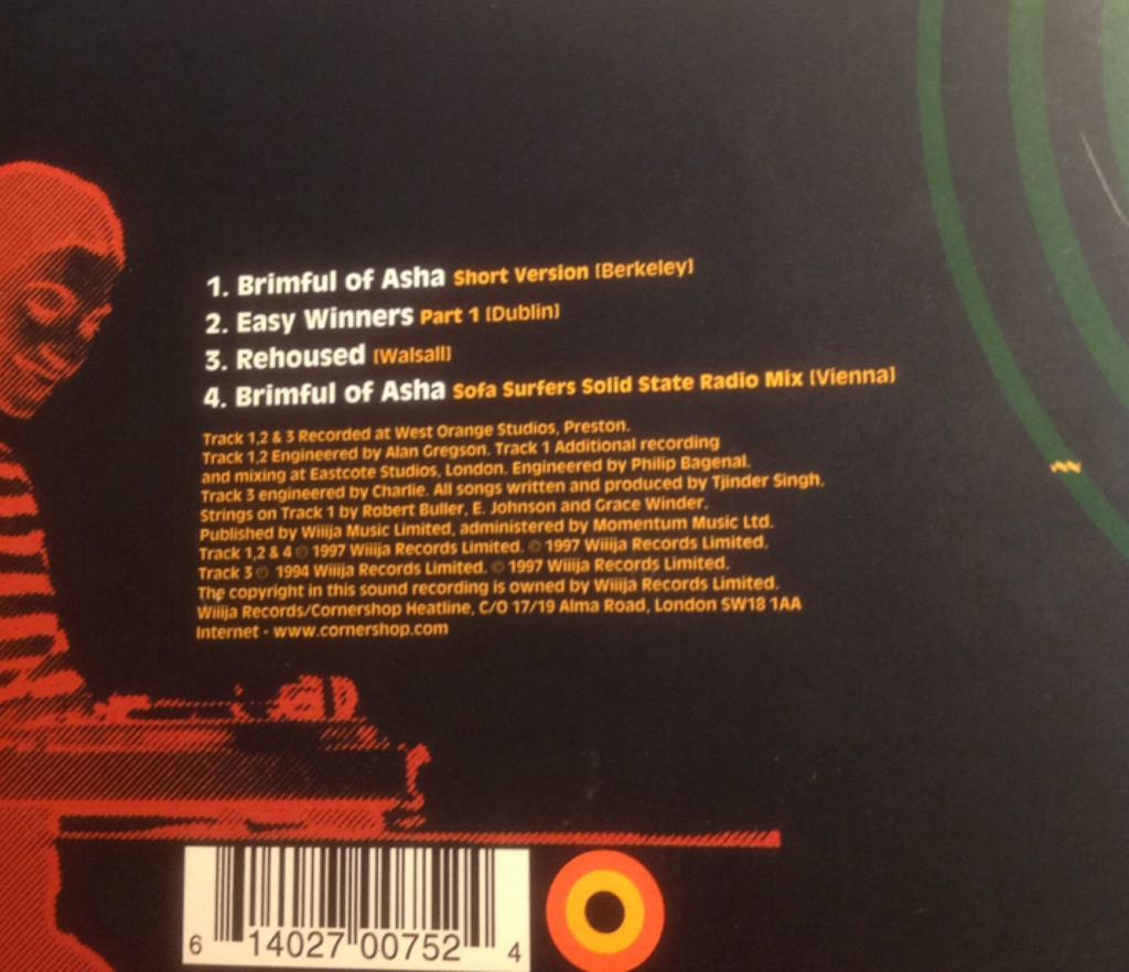 Brimful Of Asha - Cornershop (CD) music collectible [Barcode 614027007524] - Main Image 2