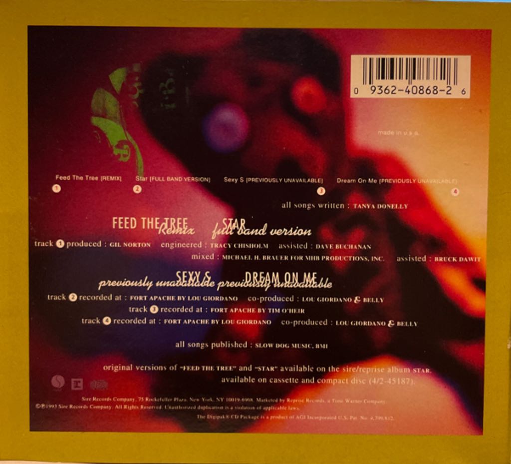 Feed The Tree - Belly (CD - 16) music collectible [Barcode 093624086826] - Main Image 2