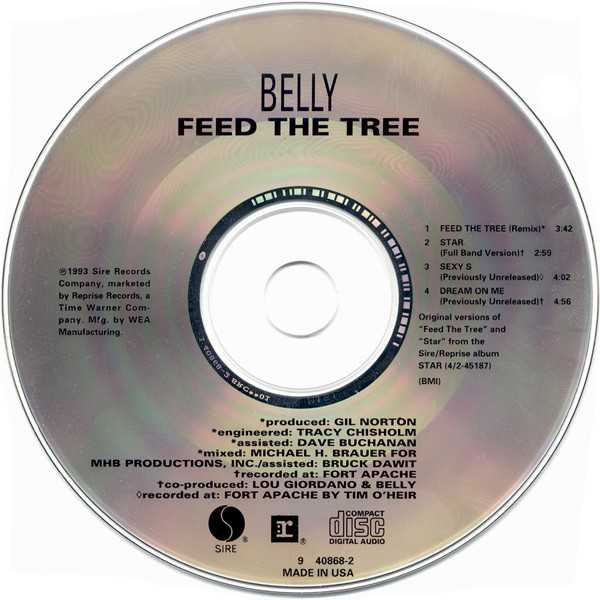 Feed The Tree - Belly (CD - 16) music collectible [Barcode 093624086826] - Main Image 4