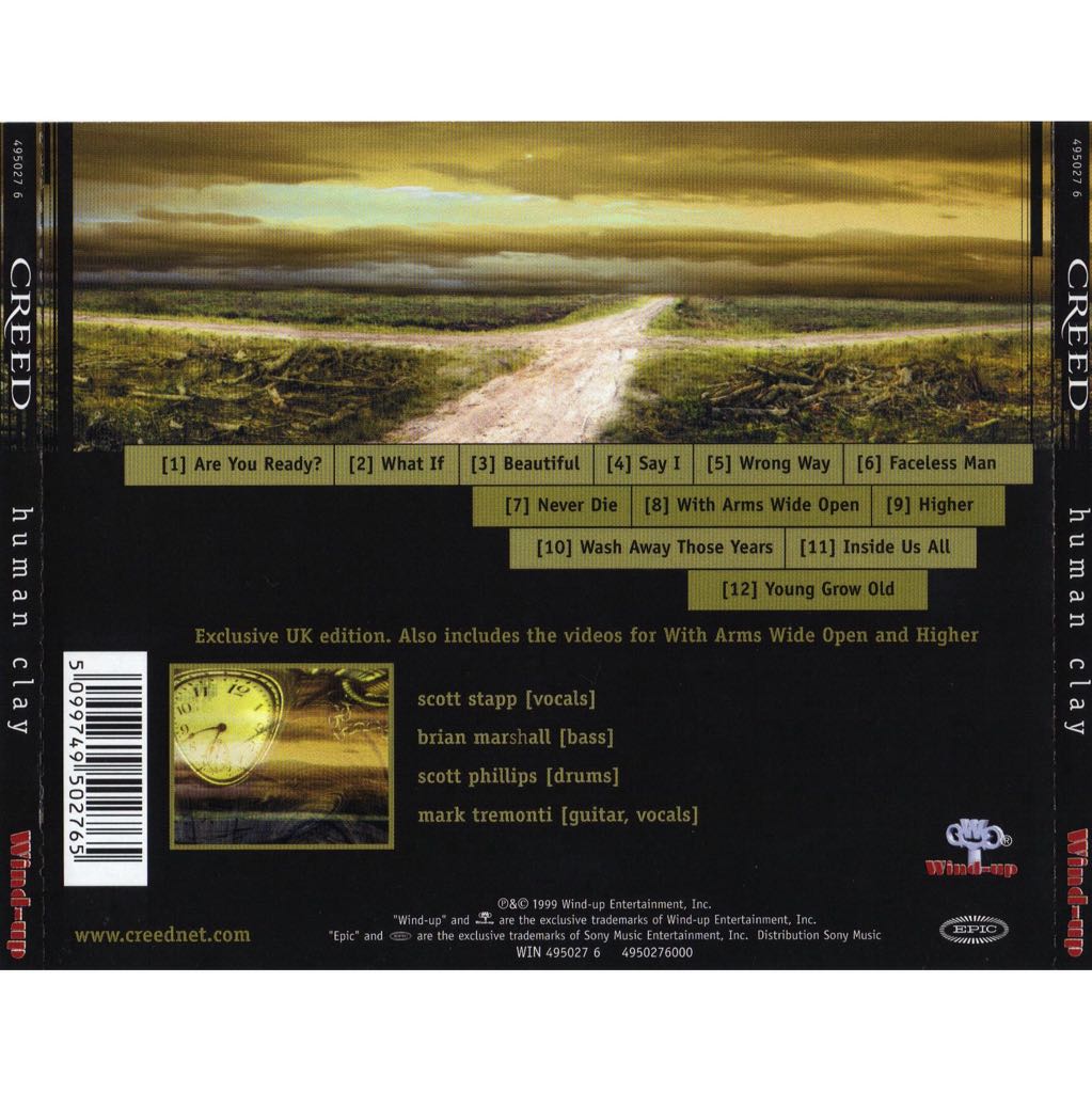 (2) Human Clay - Creed (CD - 56) music collectible [Barcode 5099749502765] - Main Image 2