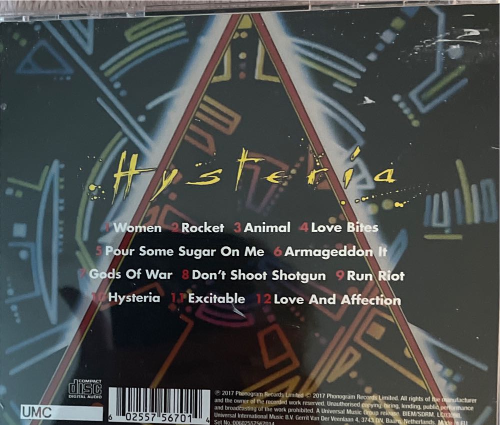 Hysteria - Def Leppard (CD) music collectible [Barcode 602557567014] - Main Image 3