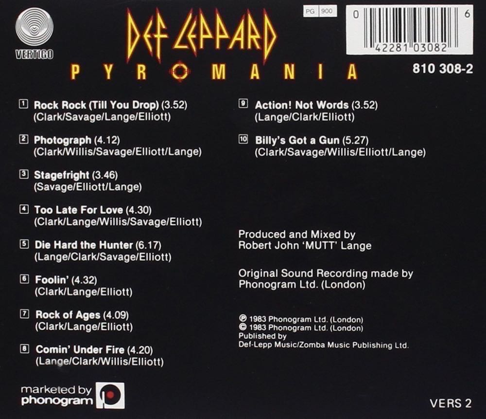 Pyromania - Def Leppard (MP3 - 45) music collectible - Main Image 2