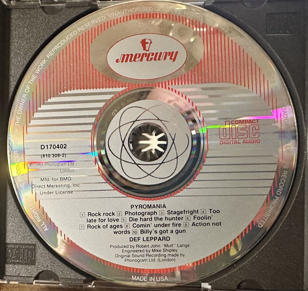 Pyromania - Def Leppard (CD - 44.57) music collectible - Main Image 3