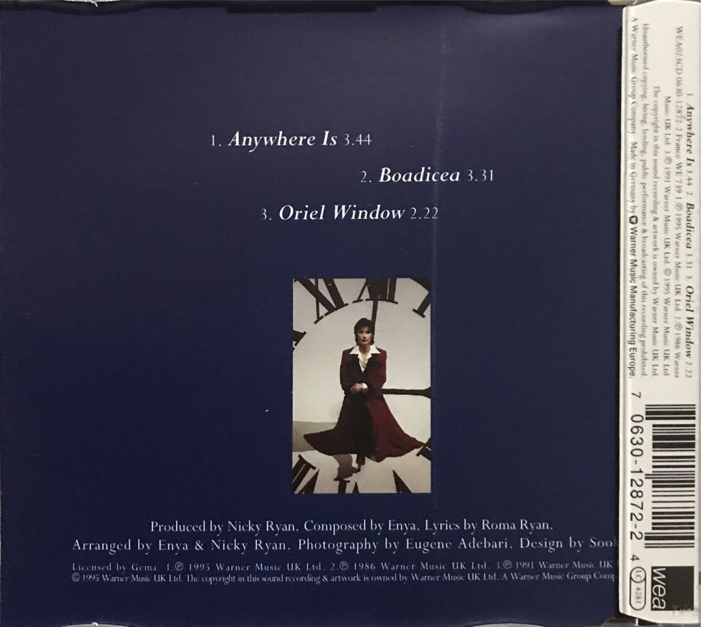 Anywhere Is - Enya (CD) music collectible [Barcode 706301287224] - Main Image 2
