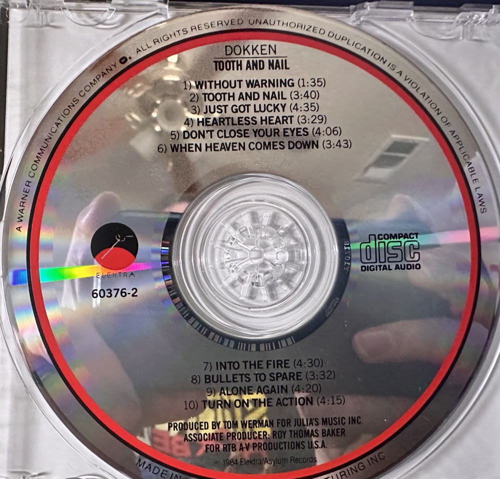 Tooth and Nail - Dokken (CD) music collectible [Barcode 081227988746] - Main Image 3