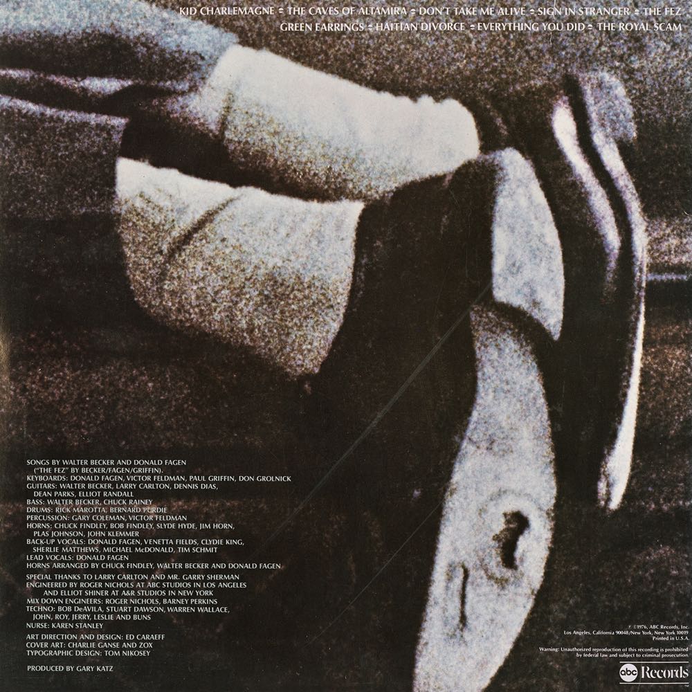 The Royal Scam - Steely Dan (CD - 41:55) music collectible [Barcode 008811205126] - Main Image 3