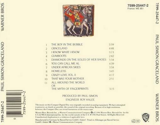 Graceland - Paul Simon (12”) music collectible - Main Image 2