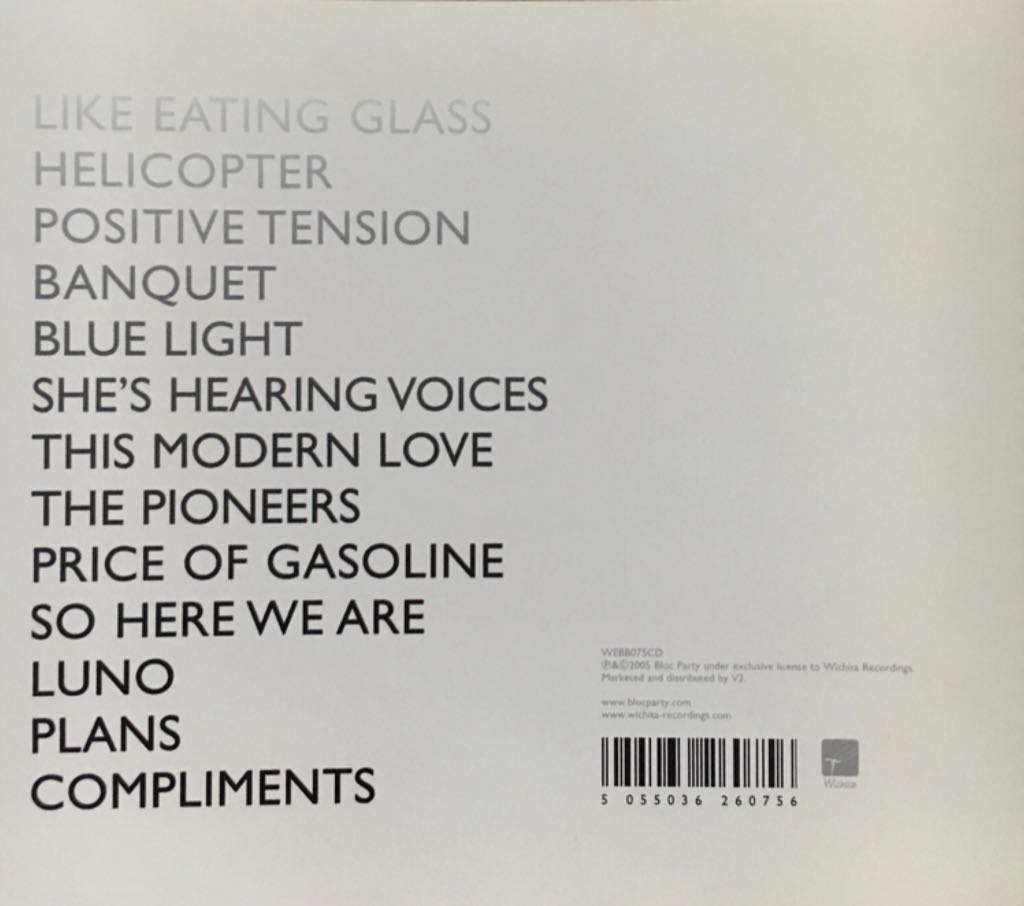 Silent Alarm - Bloc Party (CD) music collectible [Barcode 5055036260756] - Main Image 2