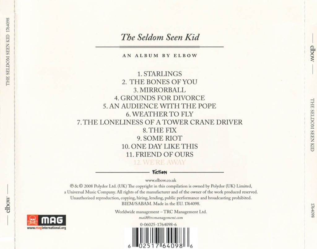 The Seldom Seen Kid - Elbow (CD - 59) music collectible [Barcode 600753176368] - Main Image 2