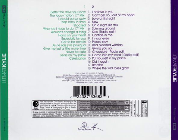 Ultimate Kylie German Version - Minouque, Kylie (CD) music collectible [Barcode 724387537521] - Main Image 2