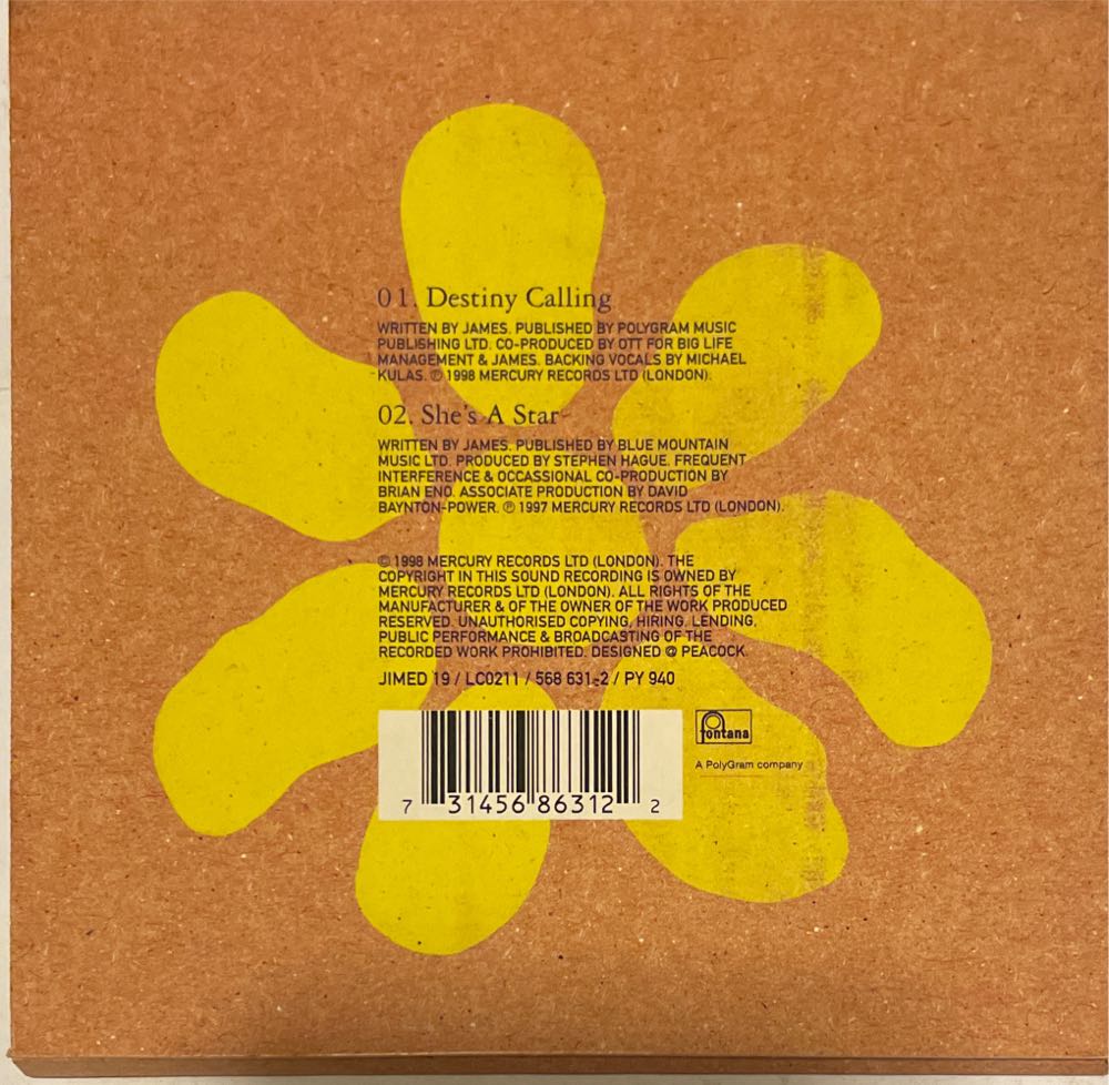 Destiny Calling CD3 - James (Enhanced CD (ECD) - 8) music collectible [Barcode 731456863122] - Main Image 2