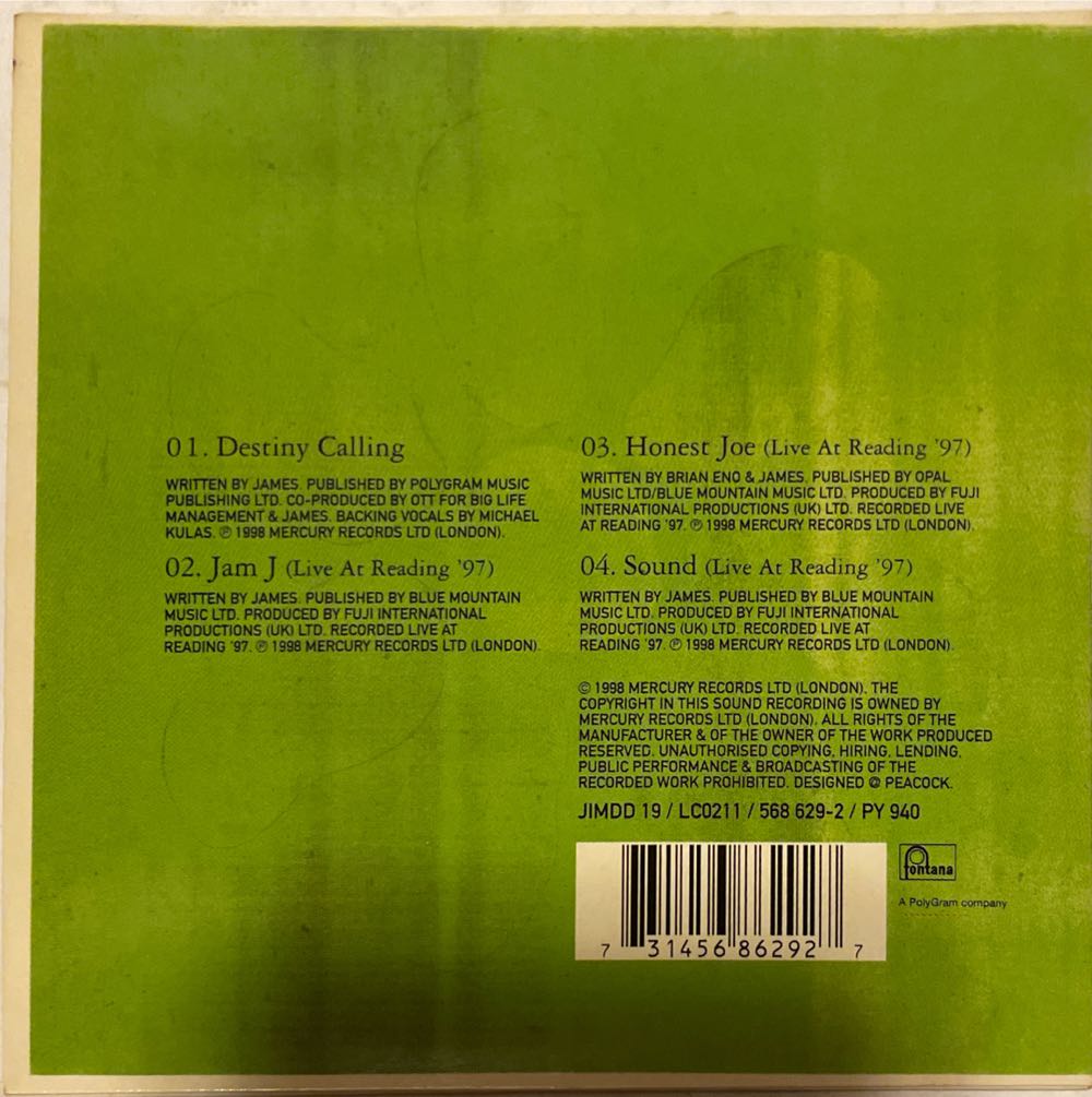 Destiny Calling CD2 - James (CD - 22) music collectible [Barcode 731456862927] - Main Image 2