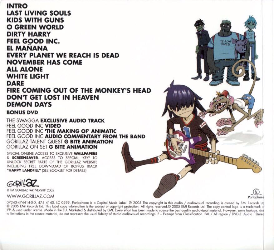 Demon Days - Gorillaz (CD - 50) music collectible [Barcode 724387383821] - Main Image 2