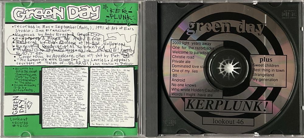 Kerplunk - Green Day (CD - 42) music collectible [Barcode 763361004628] - Main Image 4