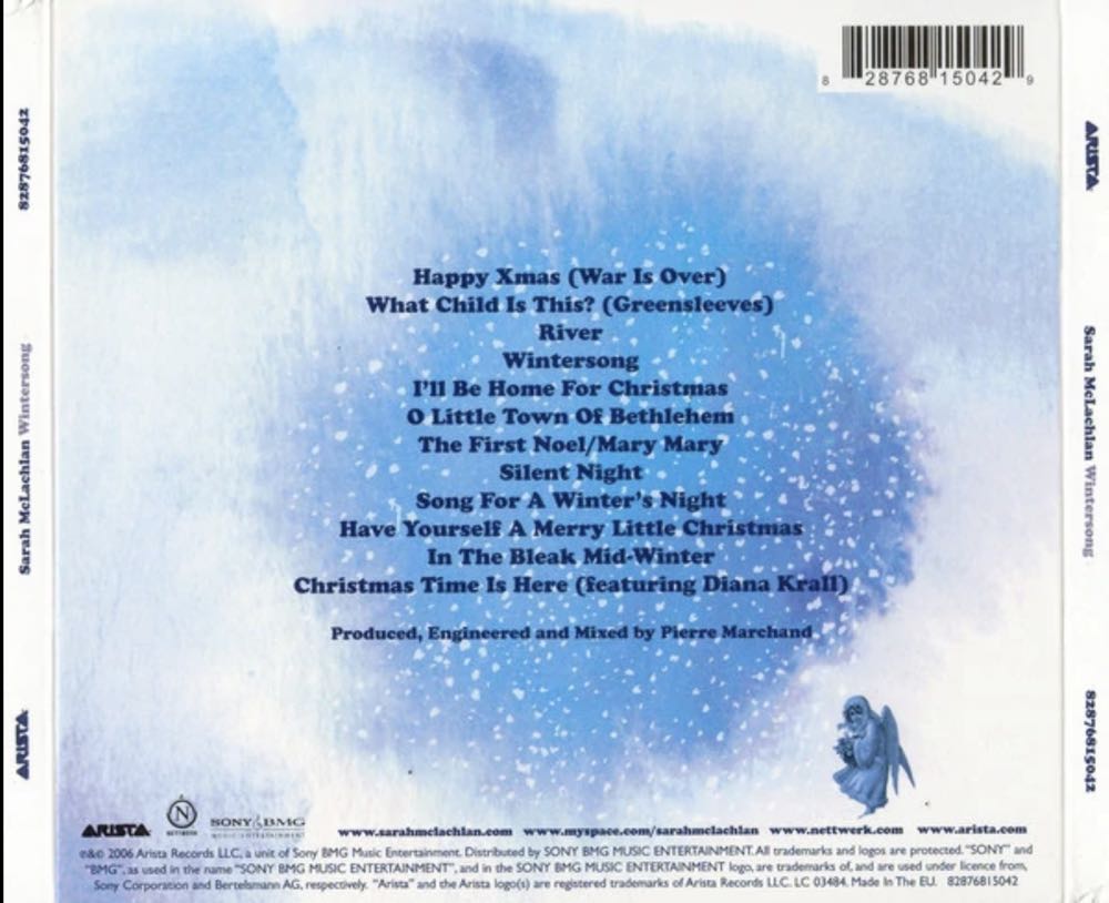 Wintersong (MP3) - McLachlan, Sarah (CD) music collectible [Barcode 061003068787] - Main Image 3
