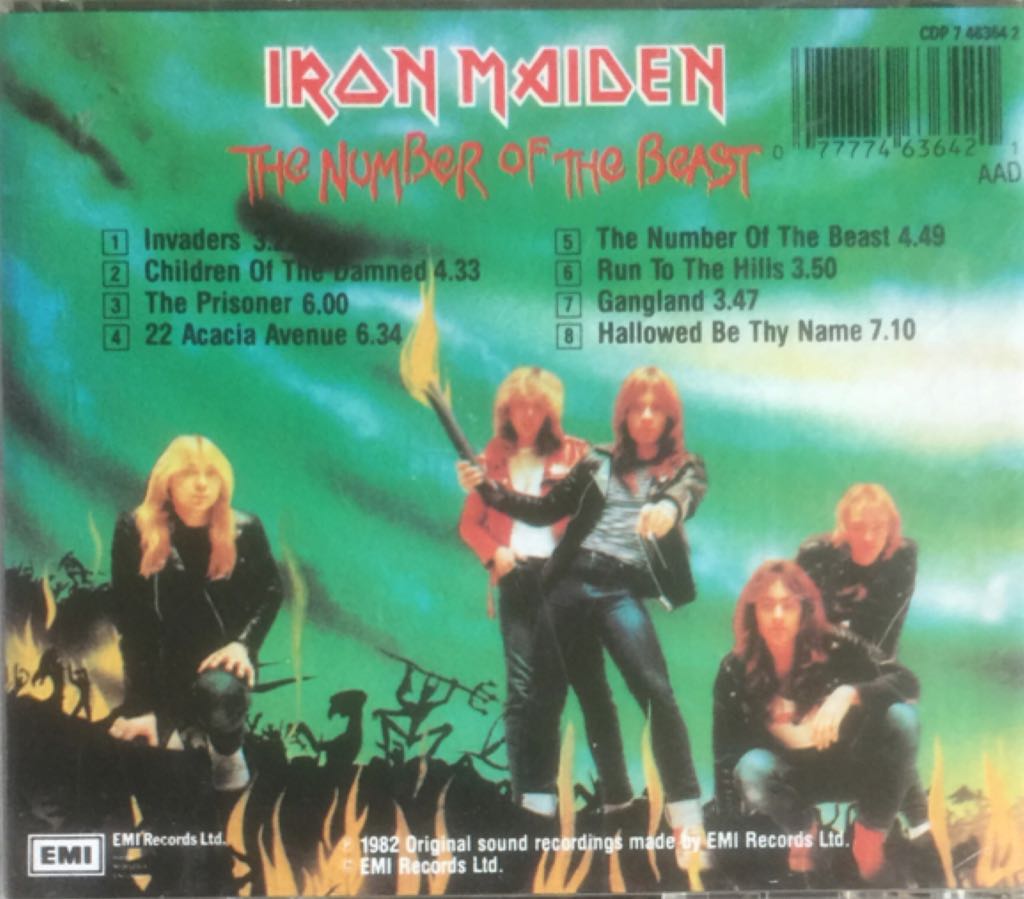 The Number Of The Beast - Iron Maiden (CD - 4455) music collectible [Barcode 0724349691803] - Main Image 2