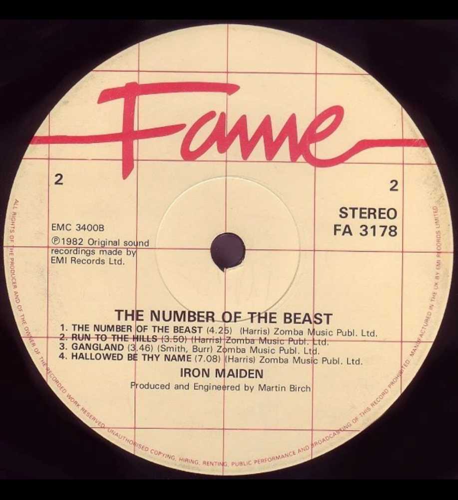 Iron Maiden (03) - The Number Of The Beast - Iron Maiden (12” - 40) music collectible - Main Image 4