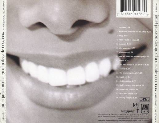 Design Of A Decade - Janet Jackson (CD - 76) music collectible - Main Image 2