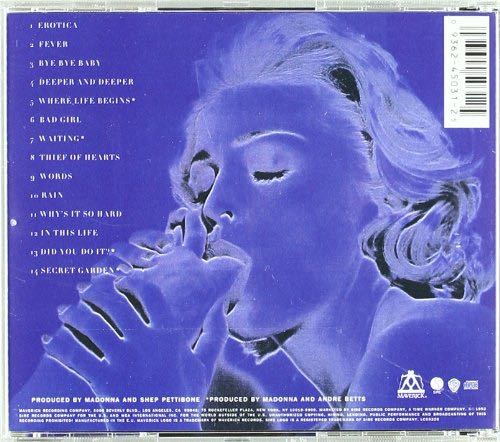 Erotica - Madonna (12”) music collectible [Barcode 081227973568] - Main Image 2