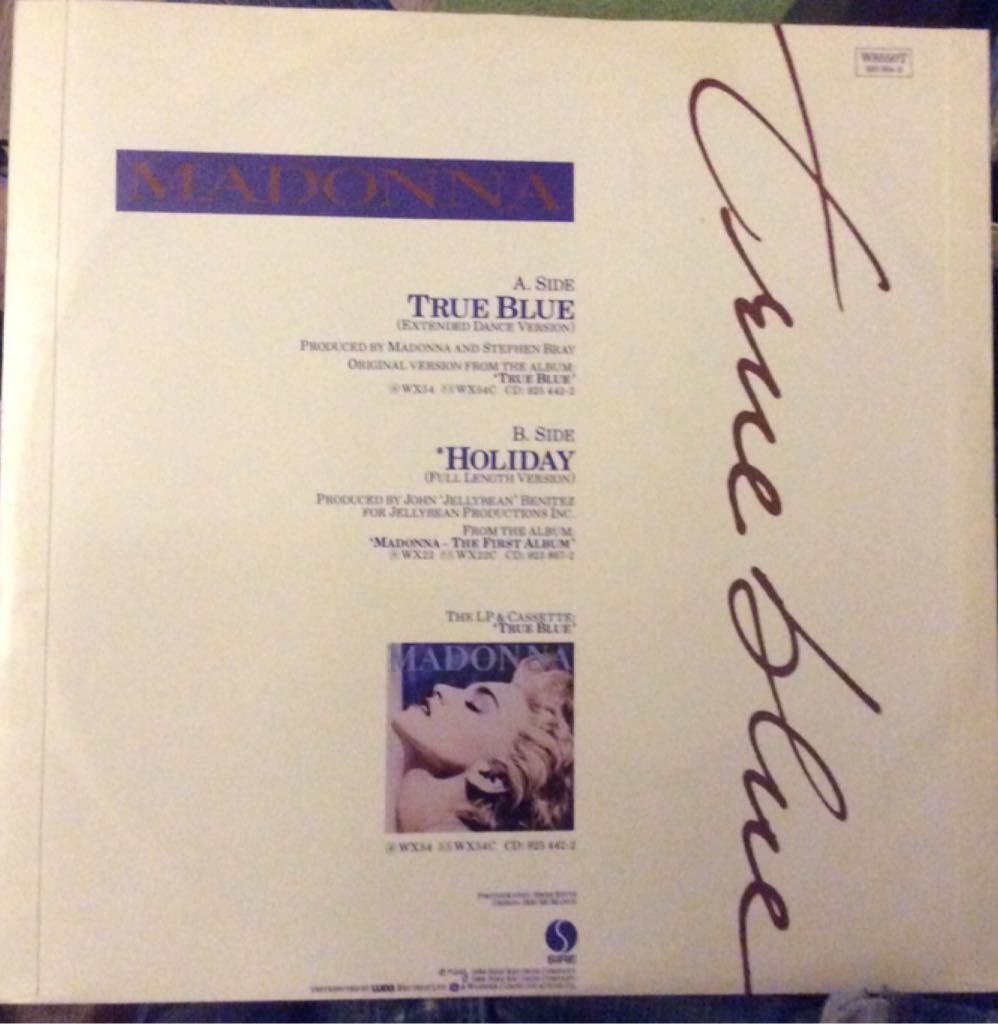 True Blue - Madonna (7” - 9) music collectible - Main Image 2