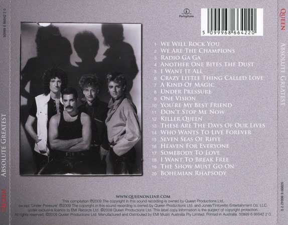 Absolute Greatest - Queen (MP3) music collectible - Main Image 2
