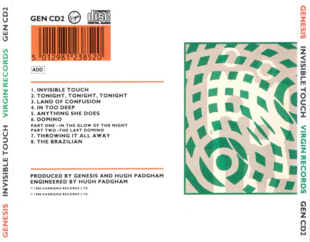 Invisible Touch. 2007 Digital Remaster  - Genesis (CD) music collectible [Barcode 5099923498327] - Main Image 2