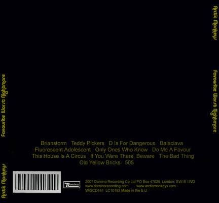 Favourite Worst Nightmare - Arctic Monkeys (CD - 37) music collectible [Barcode 094639207923] - Main Image 2