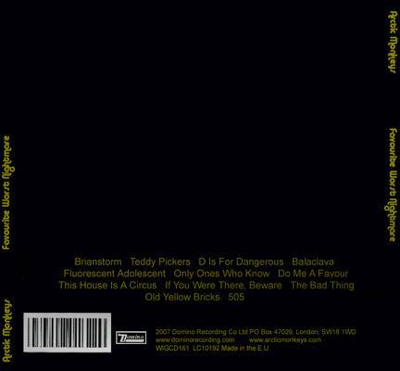 Favourite Worst Nightmare - Arctic Monkeys (CD - 38) music collectible [Barcode 5034202018827] - Main Image 2