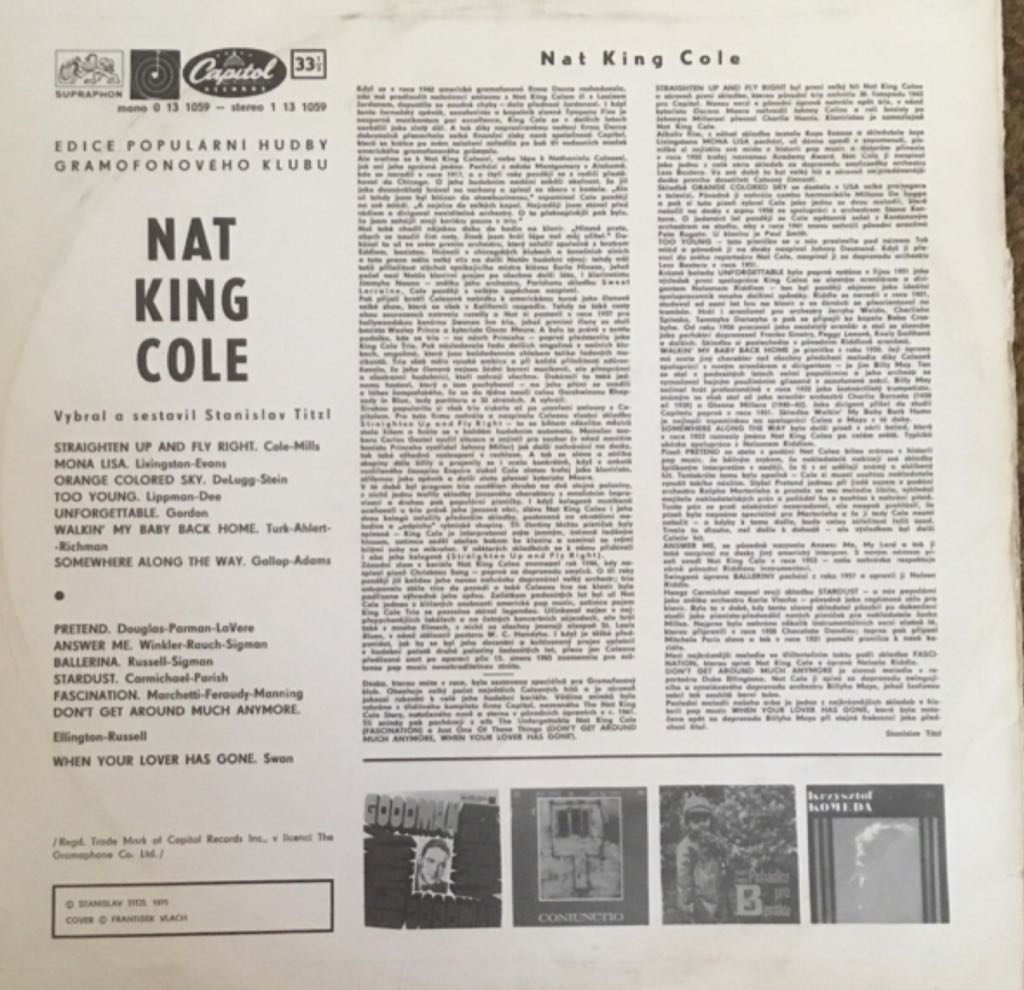 Nat King Cole - Nat King Cole (12”) music collectible - Main Image 2