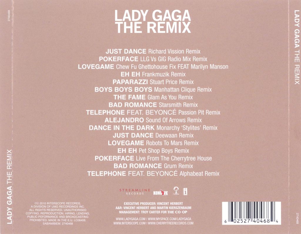 Lady Gaga The Remix - Lady Gaga (CD) music collectible [Barcode 602527462943] - Main Image 2