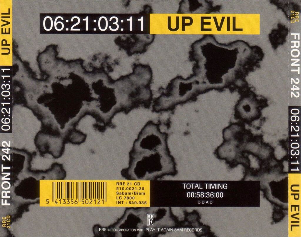 06:21:03:11 Up Evil - Front 242 (CD) music collectible [Barcode 5413356502121] - Main Image 2