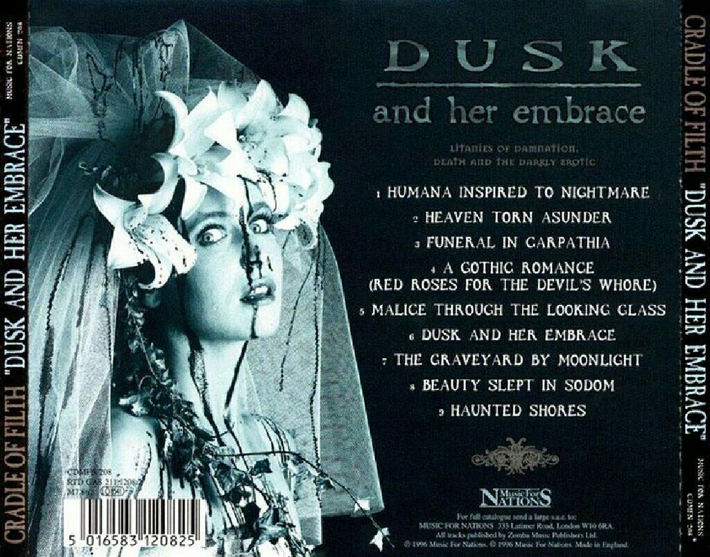 Dusk... And Her Embrace - Cradle Of Filth (CD) music collectible [Barcode 5016583120825] - Main Image 2
