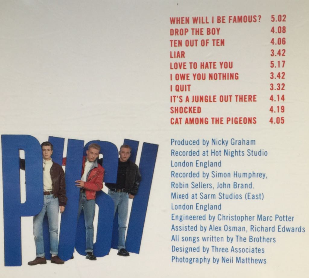 Bros - Push - Bros (CD - 42) music collectible [Barcode 5099746062927] - Main Image 2