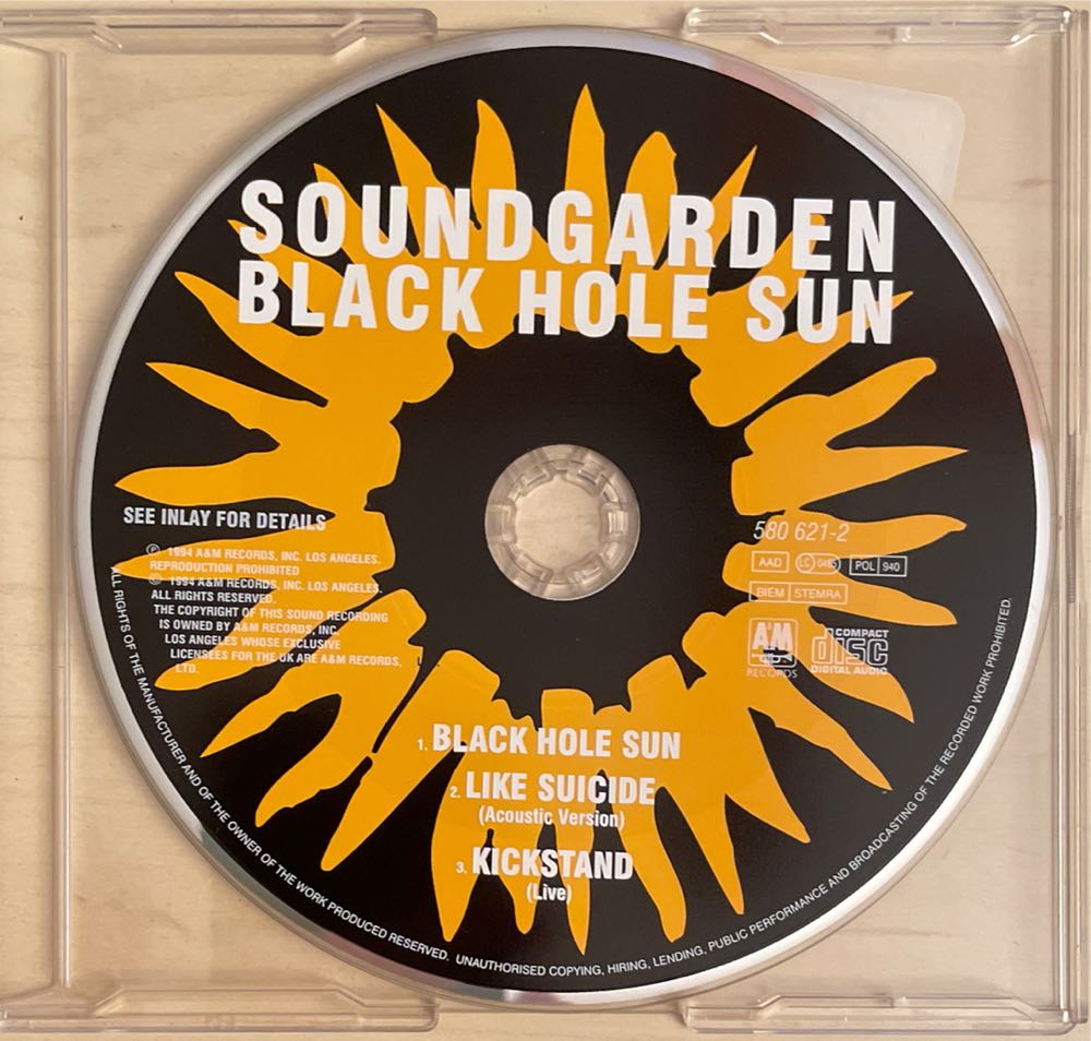 Black Hole Sun - Soundgarden (CD - 19) music collectible [Barcode 731458062127] - Main Image 2