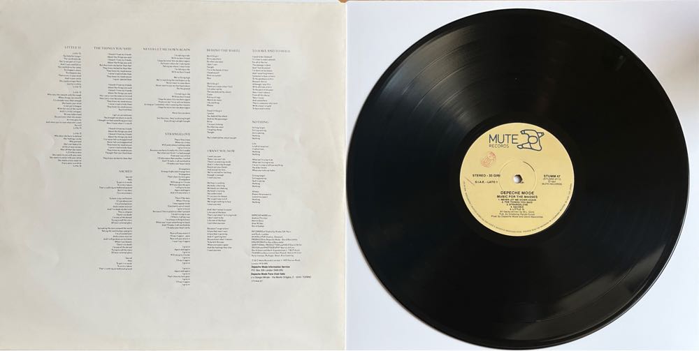 Music For The Masses - Depeche Mode (12” - 43) music collectible [Barcode 075992561419] - Main Image 3