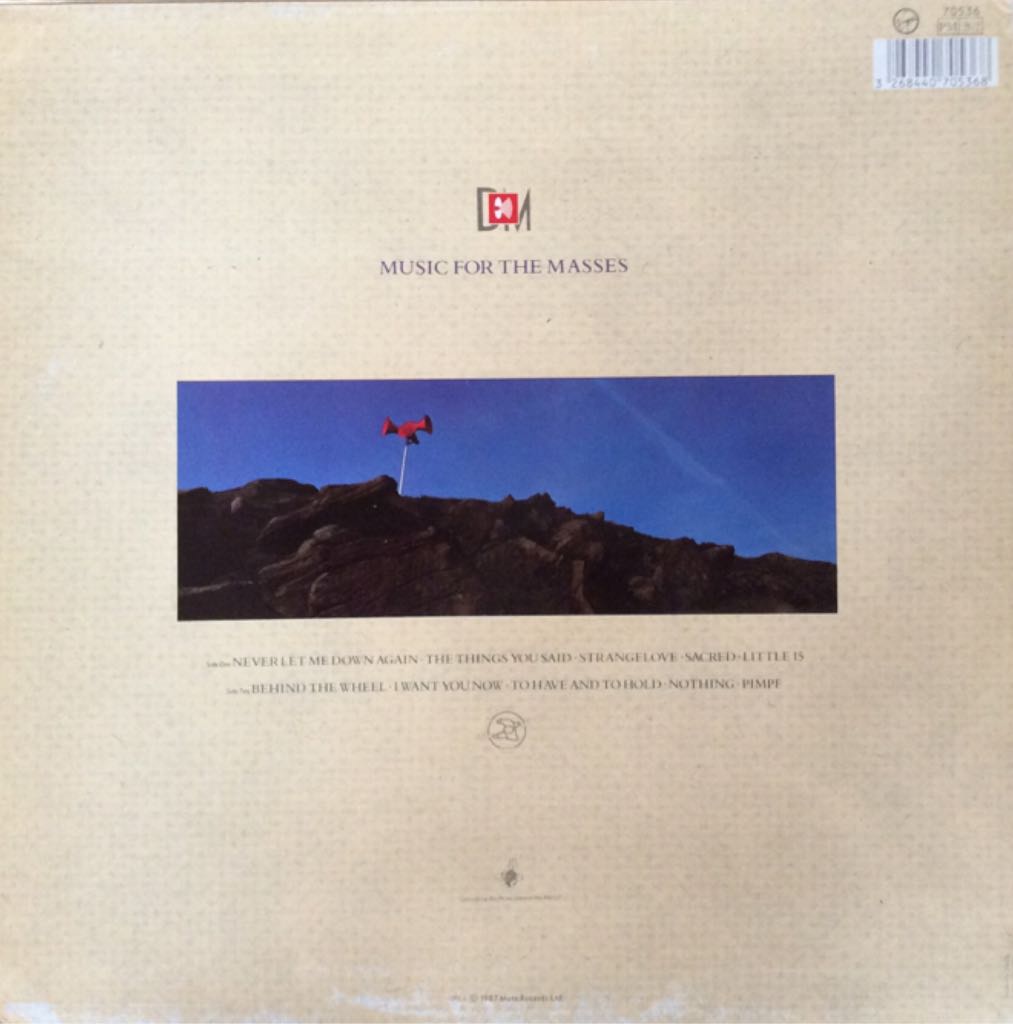 Music For The Masses - Depeche Mode (12” - 43:34) music collectible [Barcode 3268440705368] - Main Image 2