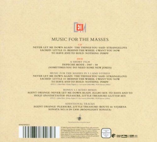 Music For The Masses - Depeche Mode (CD) music collectible [Barcode 5016025600472] - Main Image 2