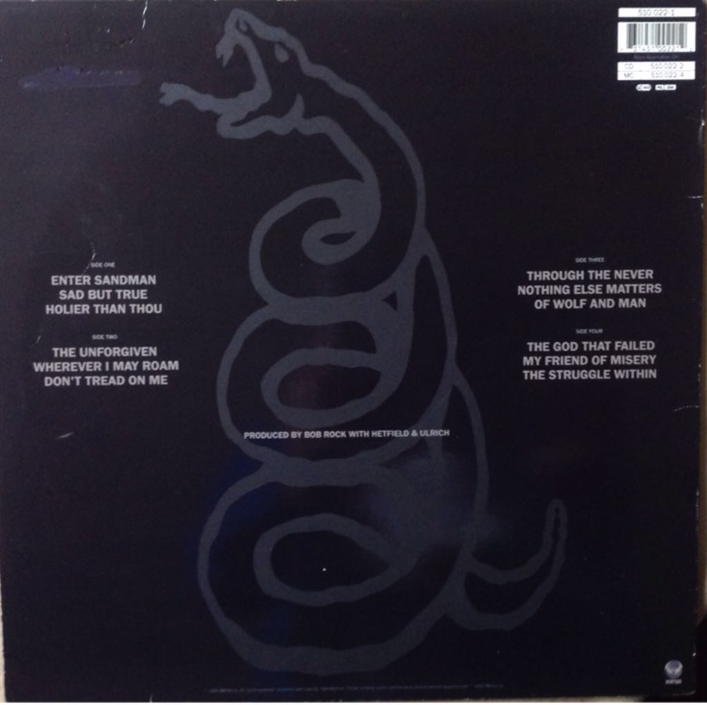 Black Album - Metallica (12” - 6216) music collectible [Barcode 731451002212] - Main Image 2
