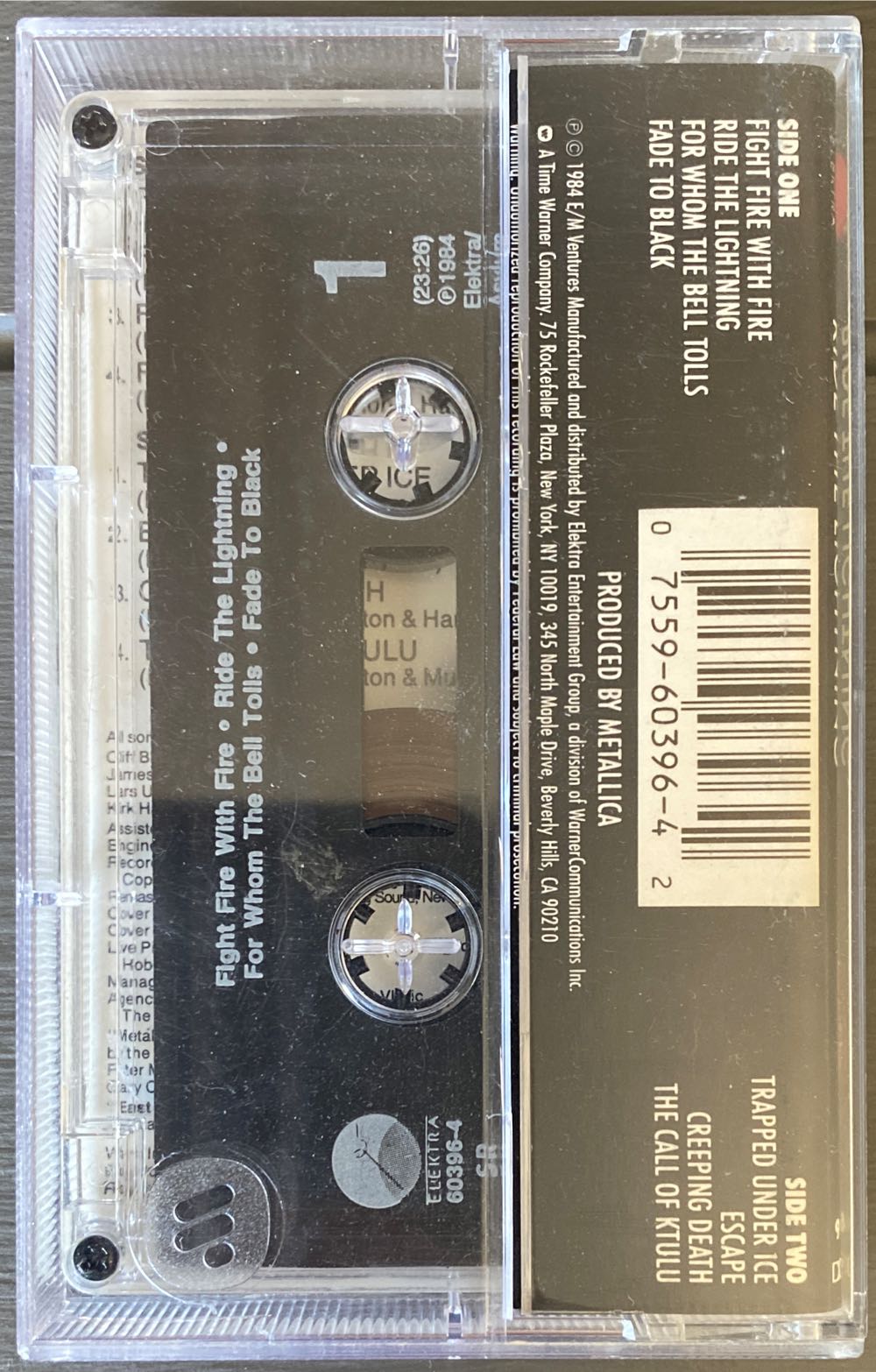 Ride The Lightning  - Metallica (Cassette - 47:38) music collectible [Barcode 075596039642] - Main Image 2