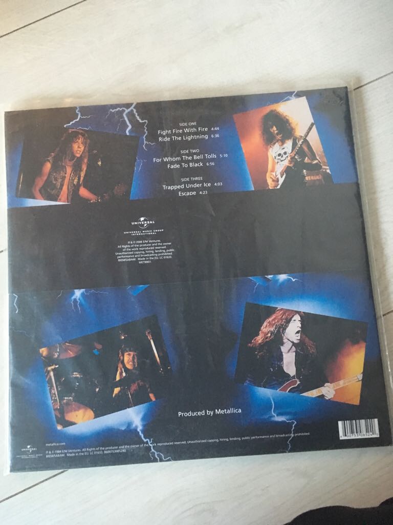 Ride The Lightning - Metallica (12”) music collectible [Barcode 600753085240] - Main Image 2