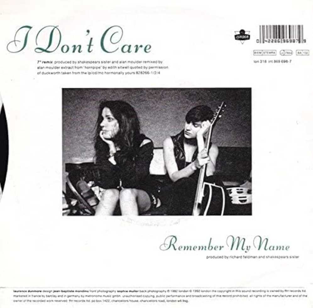 I Dont Care - Shakespears Sister (CD) music collectible [Barcode 042286969923] - Main Image 2