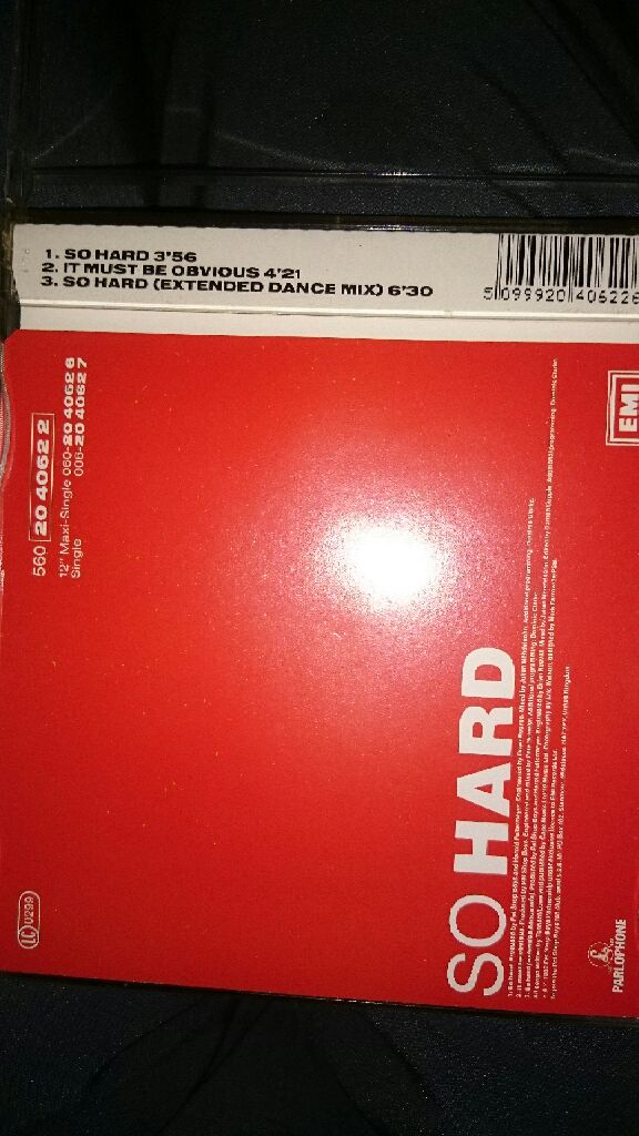 So Hard - Pet Shop Boys (CD - 15.08) music collectible [Barcode 5099920406226] - Main Image 2