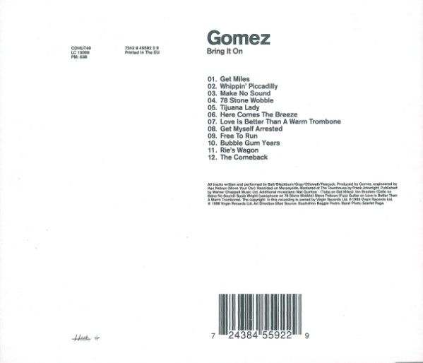 Bring It On - Gomez (CD - 54) music collectible [Barcode 724384559229] - Main Image 2