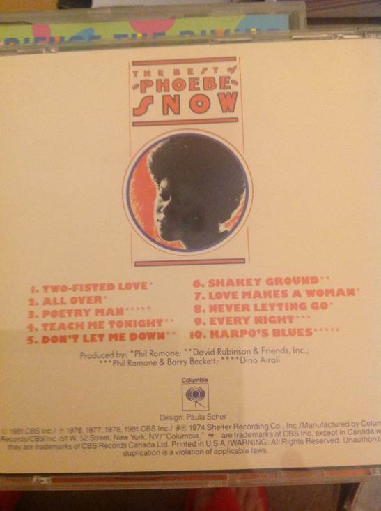 The Best Of - Snow, Phoebe (CD) music collectible [Barcode 074643709125] - Main Image 2