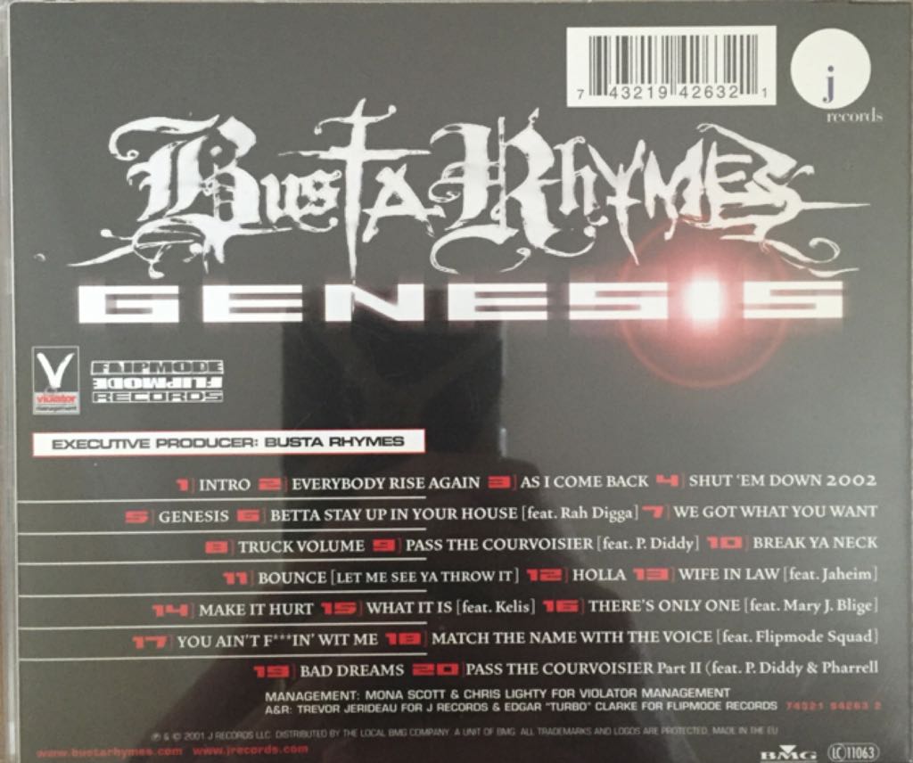 Genesis - Busta Rhymes (CD) music collectible [Barcode 743219426321] - Main Image 2